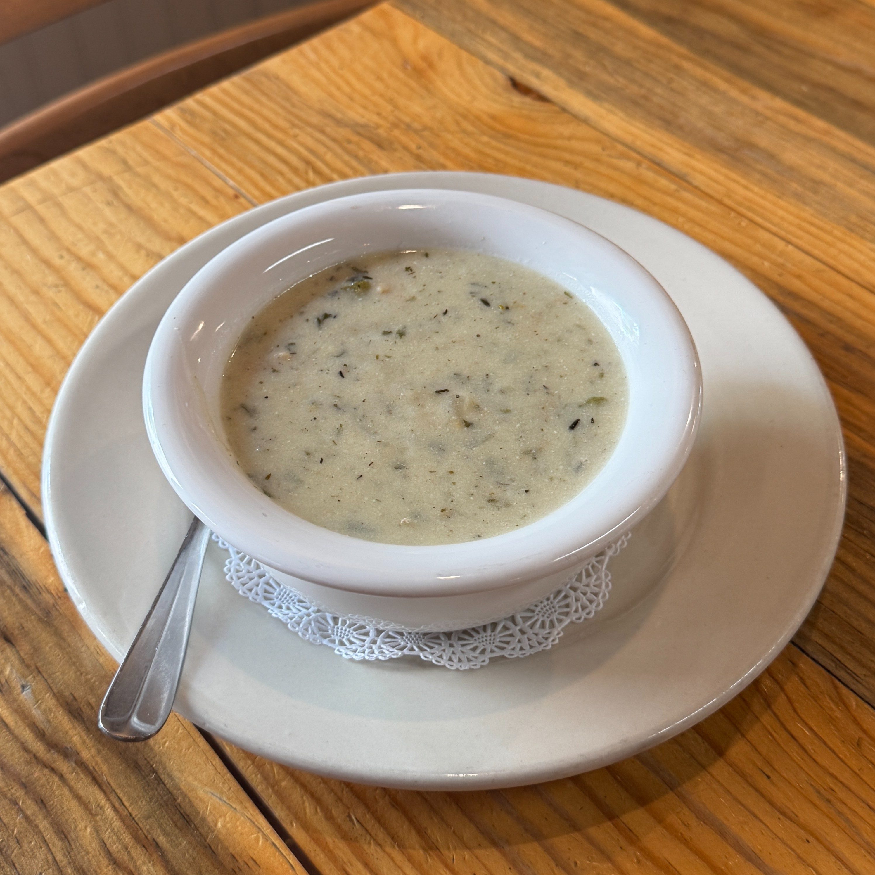 New England Clam Chowder Soup.